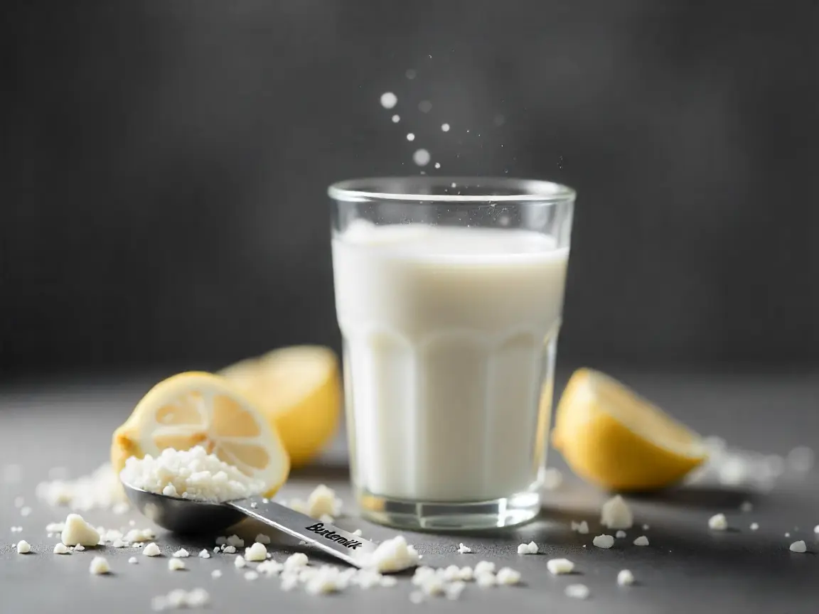 Instant Buttermilk with Milk + Lemon