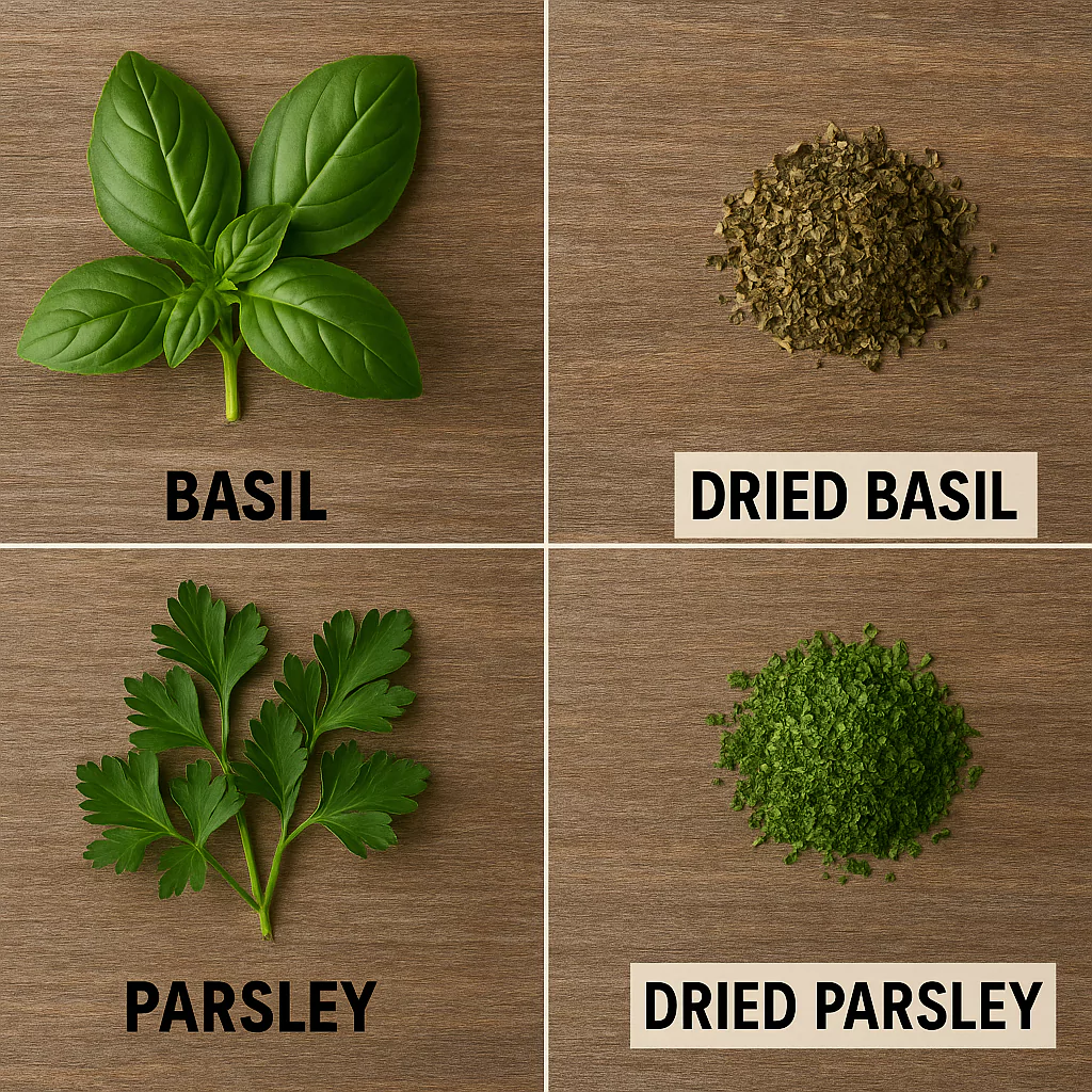 Fresh vs Dried Herb Substitutes (Complete Conversion Guide)